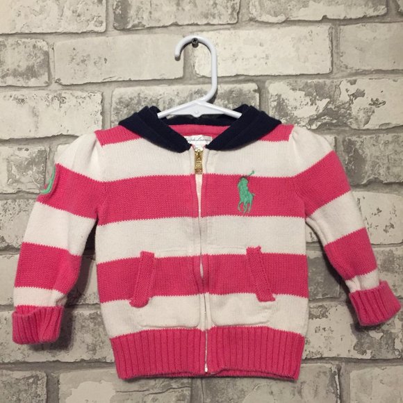 Ralph Lauren Zip-Up[ Sweater Size 9 Months - Picture 1 of 5